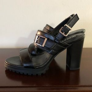 BONGO black heeled sandals